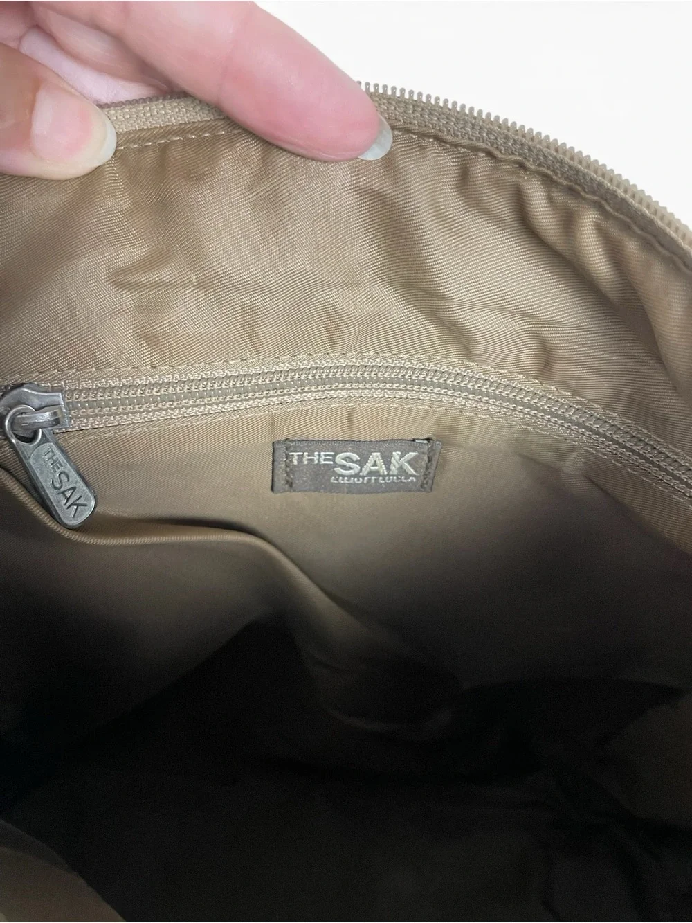 The Sak Woven Hobo shoulder Bag tan/ brown